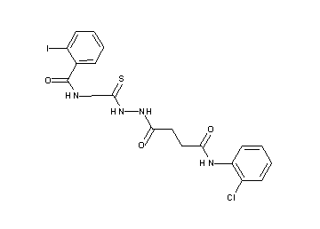 N-[(2-{4-[(2-chlorophenyl)amino]-4-oxobutanoyl}hydrazino)carbonothioyl]-2-iodobenzamide - Click Image to Close