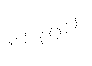3-iodo-4-methoxy-N-{[2-(phenylacetyl)hydrazino]carbonothioyl}benzamide - Click Image to Close