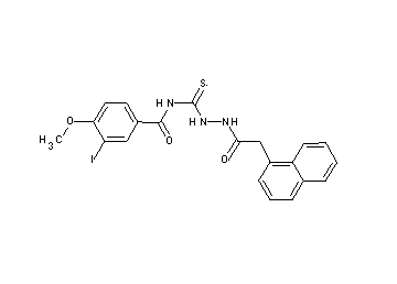 3-iodo-4-methoxy-N-{[2-(1-naphthylacetyl)hydrazino]carbonothioyl}benzamide - Click Image to Close
