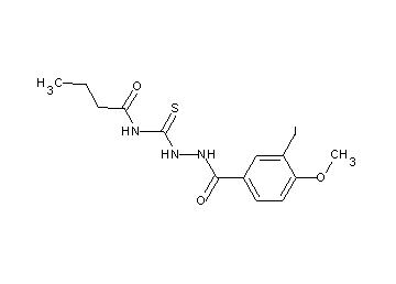 N-{[2-(3-iodo-4-methoxybenzoyl)hydrazino]carbonothioyl}butanamide - Click Image to Close