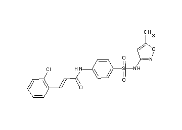 3-(2-chlorophenyl)-N-(4-{[(5-methyl-3-isoxazolyl)amino]sulfonyl}phenyl)acrylamide - Click Image to Close