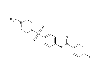4-fluoro-N-{4-[(4-methyl-1-piperazinyl)sulfonyl]phenyl}benzamide - Click Image to Close