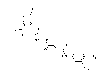 N-[(2-{4-[(3,4-dimethylphenyl)amino]-4-oxobutanoyl}hydrazino)carbonothioyl]-4-fluorobenzamide - Click Image to Close