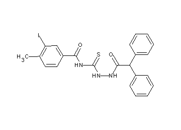 N-{[2-(diphenylacetyl)hydrazino]carbonothioyl}-3-iodo-4-methylbenzamide - Click Image to Close