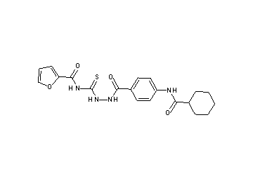 N-[(2-{4-[(cyclohexylcarbonyl)amino]benzoyl}hydrazino)carbonothioyl]-2-furamide - Click Image to Close