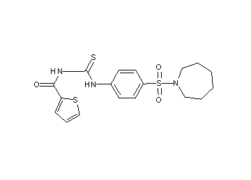 N-({[4-(1-azepanylsulfonyl)phenyl]amino}carbonothioyl)-2-thiophenecarboxamide - Click Image to Close
