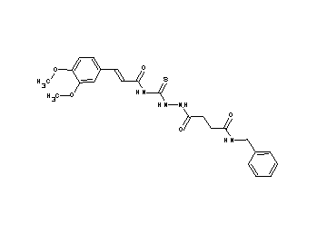 N-({2-[4-(benzylamino)-4-oxobutanoyl]hydrazino}carbonothioyl)-3-(3,4-dimethoxyphenyl)acrylamide - Click Image to Close
