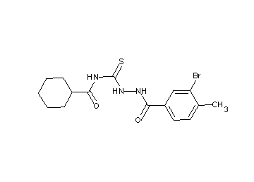 N-{[2-(3-bromo-4-methylbenzoyl)hydrazino]carbonothioyl}cyclohexanecarboxamide - Click Image to Close