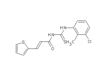 N-{[(3-chloro-2-methylphenyl)amino]carbonothioyl}-3-(2-thienyl)acrylamide - Click Image to Close
