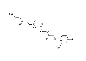 ethyl 4-[({2-[(4-bromo-2-methylphenoxy)acetyl]hydrazino}carbonothioyl)amino]-4-oxobutanoate