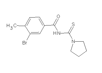 3-bromo-4-methyl-N-(1-pyrrolidinylcarbonothioyl)benzamide - Click Image to Close