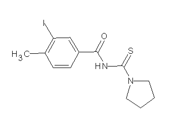 3-iodo-4-methyl-N-(1-pyrrolidinylcarbonothioyl)benzamide - Click Image to Close