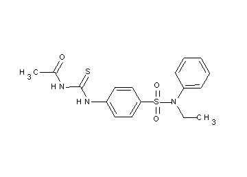 N-{[(4-{[ethyl(phenyl)amino]sulfonyl}phenyl)amino]carbonothioyl}acetamide