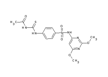N-{[(4-{[(2,6-dimethoxy-4-pyrimidinyl)amino]sulfonyl}phenyl)amino]carbonothioyl}acetamide - Click Image to Close
