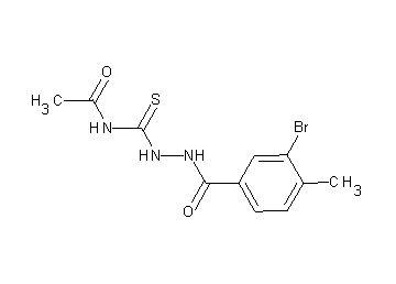 N-{[2-(3-bromo-4-methylbenzoyl)hydrazino]carbonothioyl}acetamide - Click Image to Close