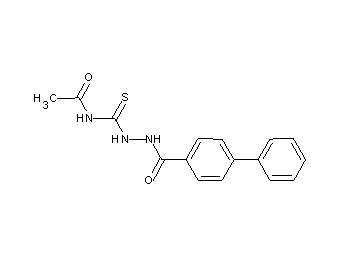 N-{[2-(4-biphenylylcarbonyl)hydrazino]carbonothioyl}acetamide - Click Image to Close