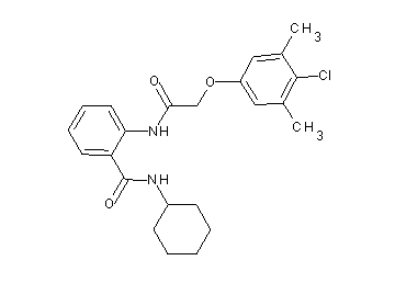 2-{[(4-chloro-3,5-dimethylphenoxy)acetyl]amino}-N-cyclohexylbenzamide - Click Image to Close
