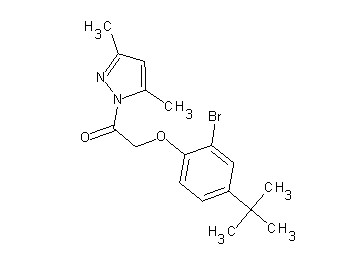1-[(2-bromo-4-tert-butylphenoxy)acetyl]-3,5-dimethyl-1H-pyrazole - Click Image to Close