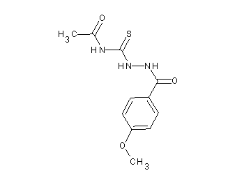 N-{[2-(4-methoxybenzoyl)hydrazino]carbonothioyl}acetamide - Click Image to Close