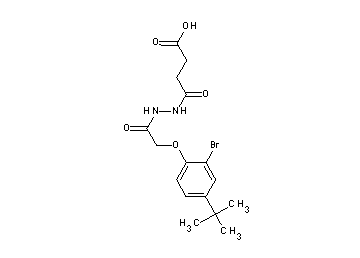 4-{2-[(2-bromo-4-tert-butylphenoxy)acetyl]hydrazino}-4-oxobutanoic acid - Click Image to Close
