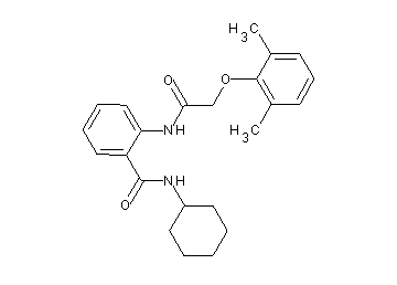 N-cyclohexyl-2-{[(2,6-dimethylphenoxy)acetyl]amino}benzamide - Click Image to Close