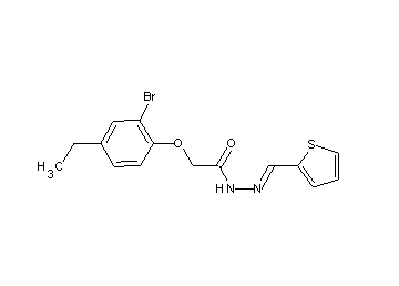 2-(2-bromo-4-ethylphenoxy)-N'-(2-thienylmethylene)acetohydrazide - Click Image to Close
