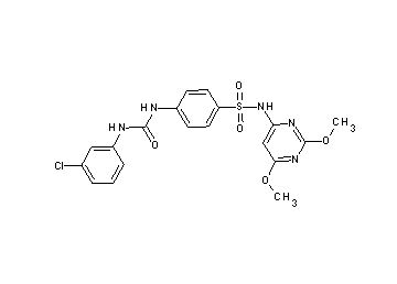 4-({[(3-chlorophenyl)amino]carbonyl}amino)-N-(2,6-dimethoxy-4-pyrimidinyl)benzenesulfonamide - Click Image to Close