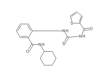 N-[({2-[(cyclohexylamino)carbonyl]phenyl}amino)carbonothioyl]-2-thiophenecarboxamide - Click Image to Close