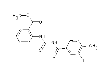 methyl 2-({[(3-iodo-4-methylbenzoyl)amino]carbonothioyl}amino)benzoate - Click Image to Close