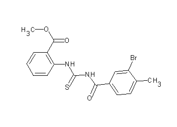 methyl 2-({[(3-bromo-4-methylbenzoyl)amino]carbonothioyl}amino)benzoate - Click Image to Close
