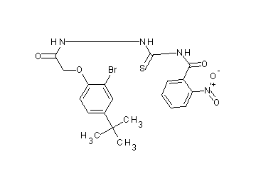 N-({2-[(2-bromo-4-tert-butylphenoxy)acetyl]hydrazino}carbonothioyl)-2-nitrobenzamide - Click Image to Close