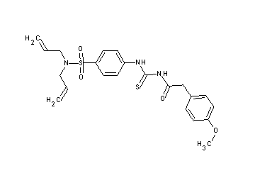 N-[({4-[(diallylamino)sulfonyl]phenyl}amino)carbonothioyl]-2-(4-methoxyphenyl)acetamide - Click Image to Close