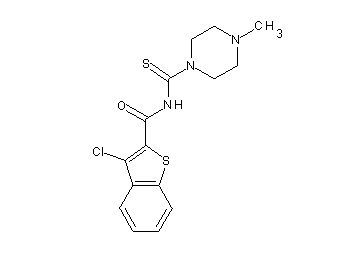 3-chloro-N-[(4-methyl-1-piperazinyl)carbonothioyl]-1-benzothiophene-2-carboxamide - Click Image to Close