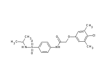 2-(4-chloro-3,5-dimethylphenoxy)-N-{4-[(isopropylamino)sulfonyl]phenyl}acetamide - Click Image to Close