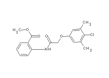 methyl 2-{[(4-chloro-3,5-dimethylphenoxy)acetyl]amino}benzoate - Click Image to Close