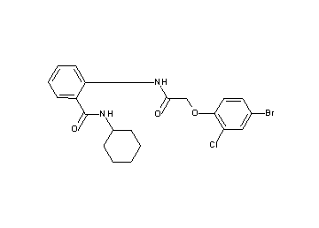2-{[(4-bromo-2-chlorophenoxy)acetyl]amino}-N-cyclohexylbenzamide - Click Image to Close