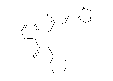 N-cyclohexyl-2-{[3-(2-thienyl)acryloyl]amino}benzamide - Click Image to Close