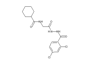 N-{2-[2-(2,4-dichlorobenzoyl)hydrazino]-2-oxoethyl}cyclohexanecarboxamide (non-preferred name) - Click Image to Close