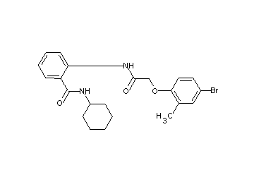 2-{[(4-bromo-2-methylphenoxy)acetyl]amino}-N-cyclohexylbenzamide - Click Image to Close