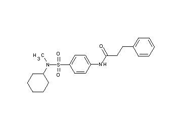 N-(4-{[cyclohexyl(methyl)amino]sulfonyl}phenyl)-3-phenylpropanamide - Click Image to Close