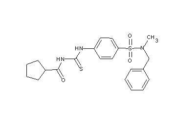 N-{[(4-{[benzyl(methyl)amino]sulfonyl}phenyl)amino]carbonothioyl}cyclopentanecarboxamide - Click Image to Close