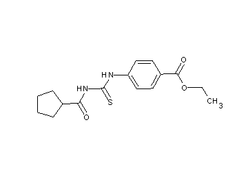 ethyl 4-({[(cyclopentylcarbonyl)amino]carbonothioyl}amino)benzoate - Click Image to Close