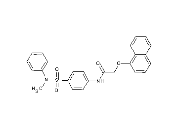 N-(4-{[methyl(phenyl)amino]sulfonyl}phenyl)-2-(1-naphthyloxy)acetamide - Click Image to Close