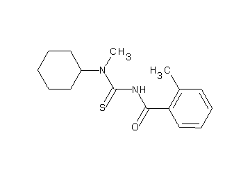 N-{[cyclohexyl(methyl)amino]carbonothioyl}-2-methylbenzamide - Click Image to Close