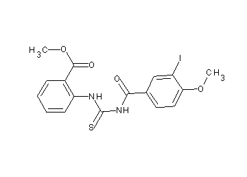 methyl 2-({[(3-iodo-4-methoxybenzoyl)amino]carbonothioyl}amino)benzoate - Click Image to Close