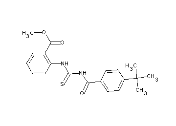 methyl 2-({[(4-tert-butylbenzoyl)amino]carbonothioyl}amino)benzoate - Click Image to Close