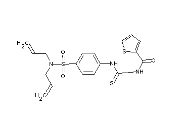 N-[({4-[(diallylamino)sulfonyl]phenyl}amino)carbonothioyl]-2-thiophenecarboxamide - Click Image to Close