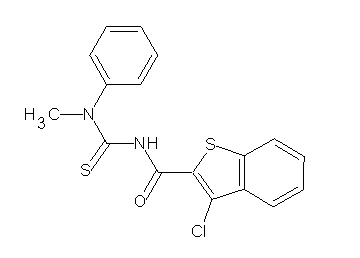 3-chloro-N-{[methyl(phenyl)amino]carbonothioyl}-1-benzothiophene-2-carboxamide - Click Image to Close