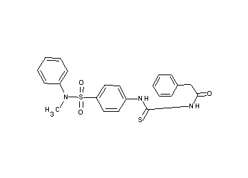 N-{[(4-{[methyl(phenyl)amino]sulfonyl}phenyl)amino]carbonothioyl}-2-phenylacetamide - Click Image to Close