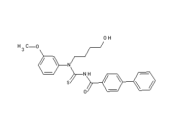 N-{[(4-hydroxybutyl)(3-methoxyphenyl)amino]carbonothioyl}-4-biphenylcarboxamide - Click Image to Close